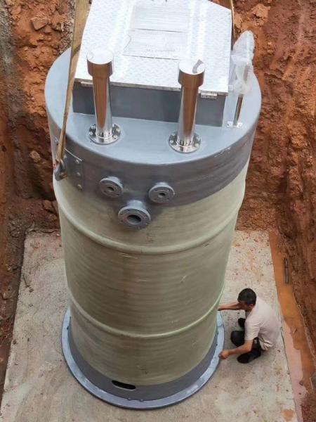 哈密地区峨眉山一体化提升泵安装